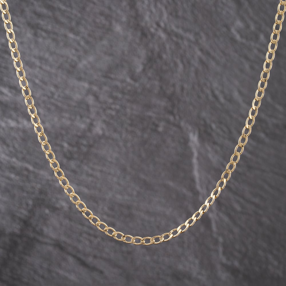 Second Hand 9ct Yellow Gold 18 Inch Curb Chain 41162265
