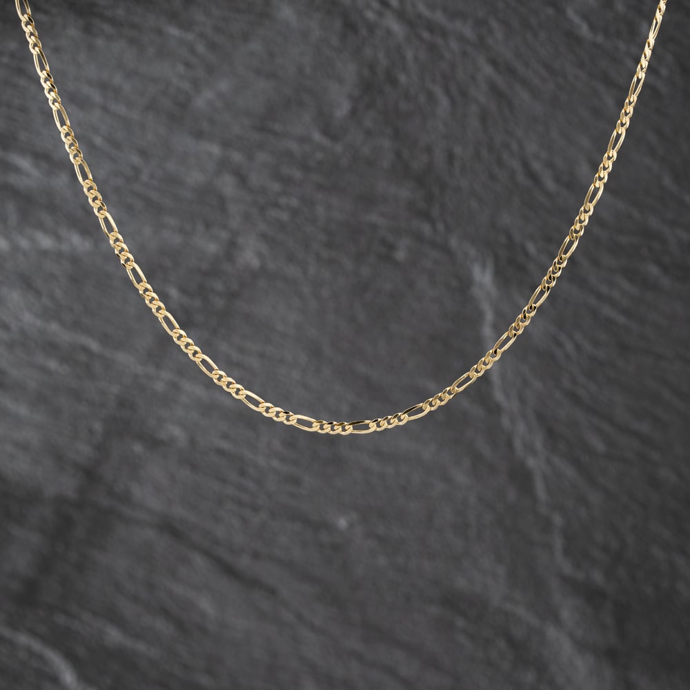 Second Hand 9ct Yellow Gold 16 Inch Figaro Chain 41162312