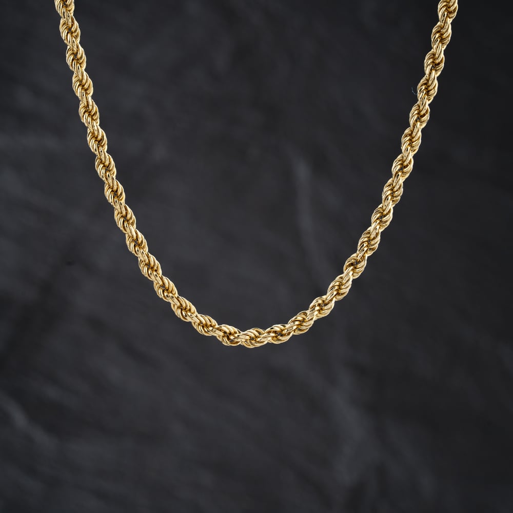 Second Hand 9ct Yellow Gold 18 Inch Rope Chain 41162347