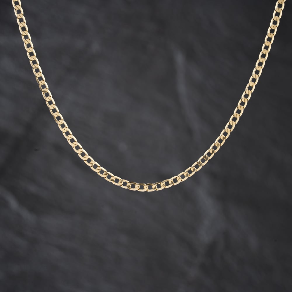 Second Hand 9ct Yellow Gold Flat 20 Inch Curb Chain 41162375