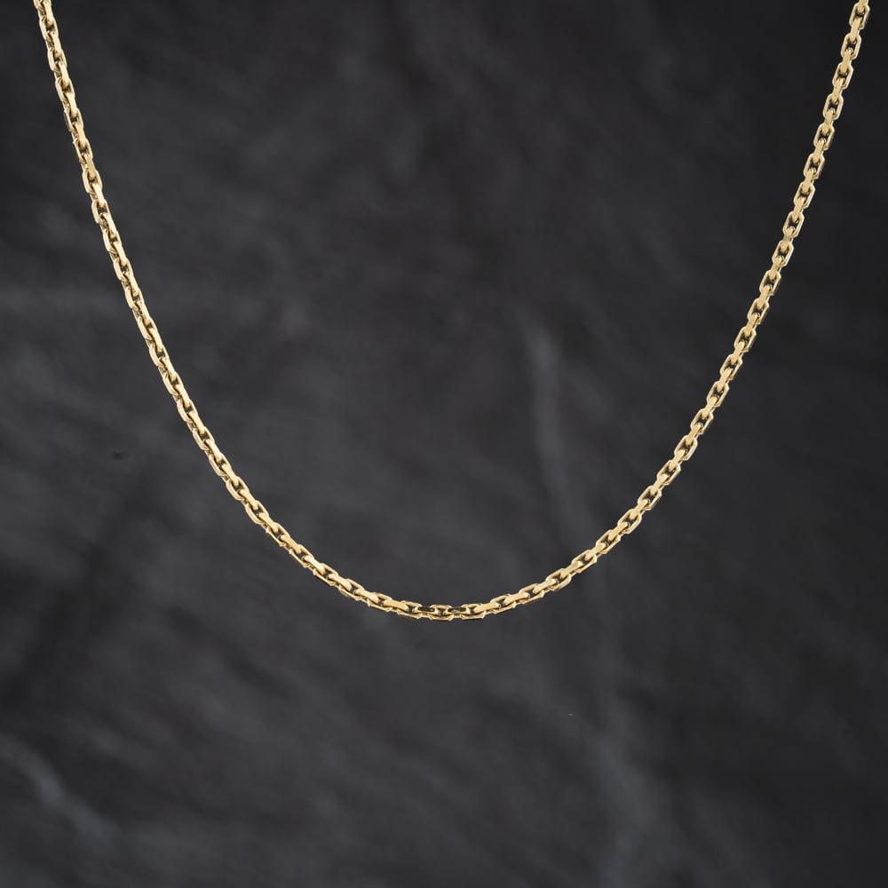 Second Hand 9ct Yellow Gold Diamond Cut 18 Inch Belcher Chain 41162376