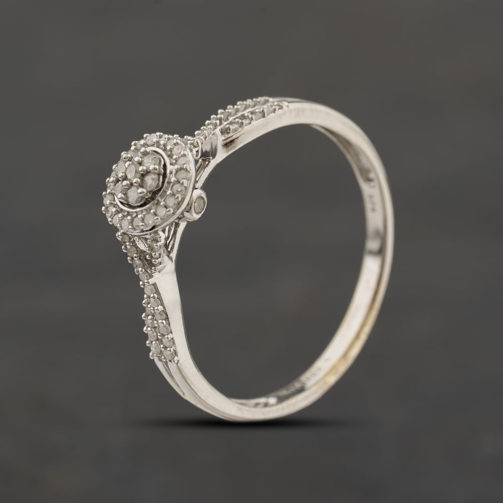 white gold dress rings uk 18ct White Gold Diamond Engagement Ring (0.50ct)
