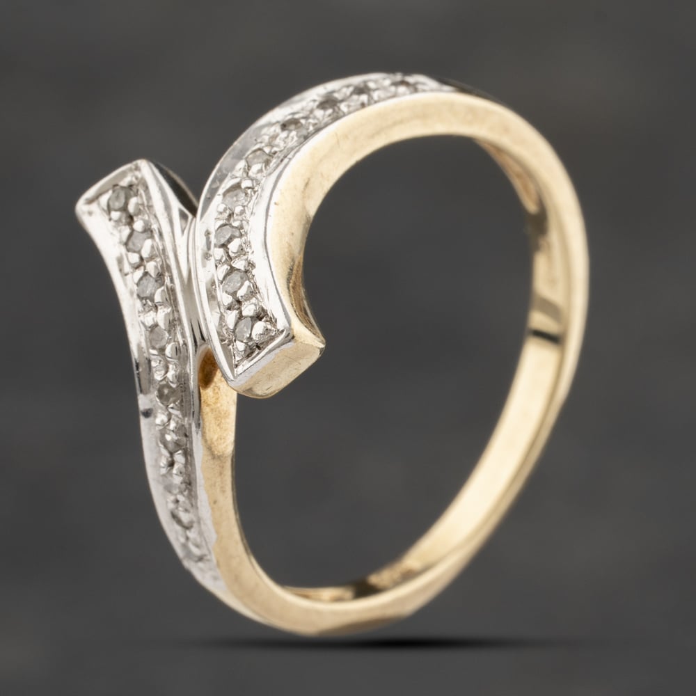 Second Hand 9ct Yellow Gold 0.20ct Diamond Dress Ring 41383266