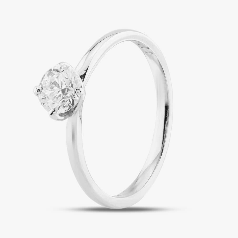 Second Hand 18ct White Gold 0.71ct Brilliant Cut Diamond Solitaire Ring 41481095
