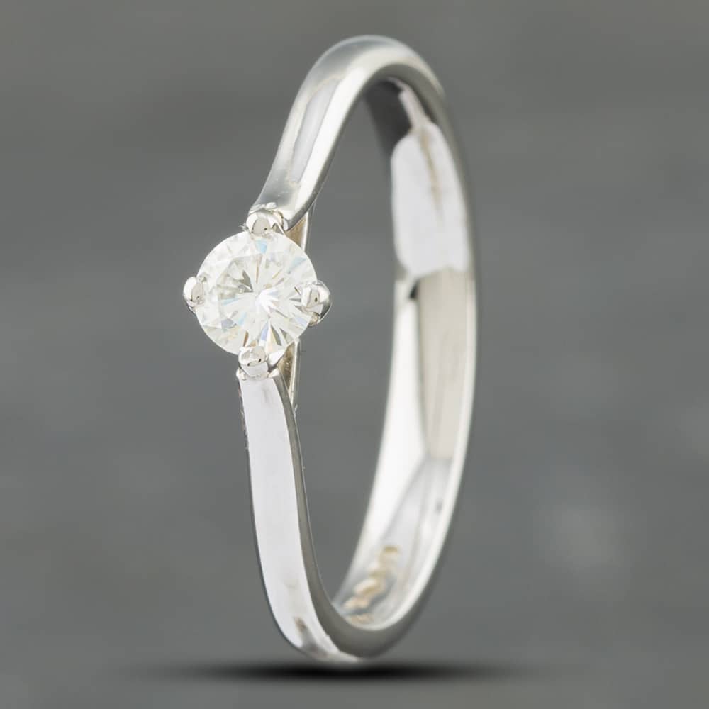 Second Hand Platinum 0.20ct Brilliant Cut Diamond Solitaire Ring 41481129