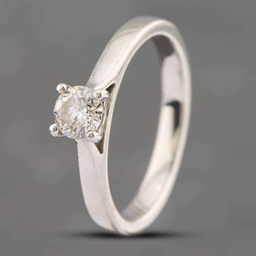 Second Hand Platinum 0.40ct Brilliant Cut Diamond Solitaire Ring 41481378