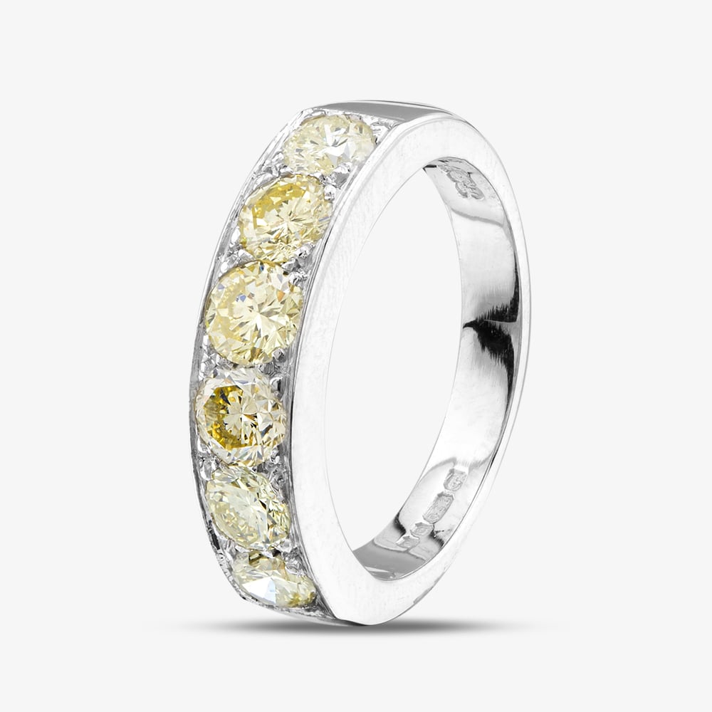 Second Hand 18ct White Gold 2.20ct Brilliant Cut Diamond Half Eternity Ring 41481436