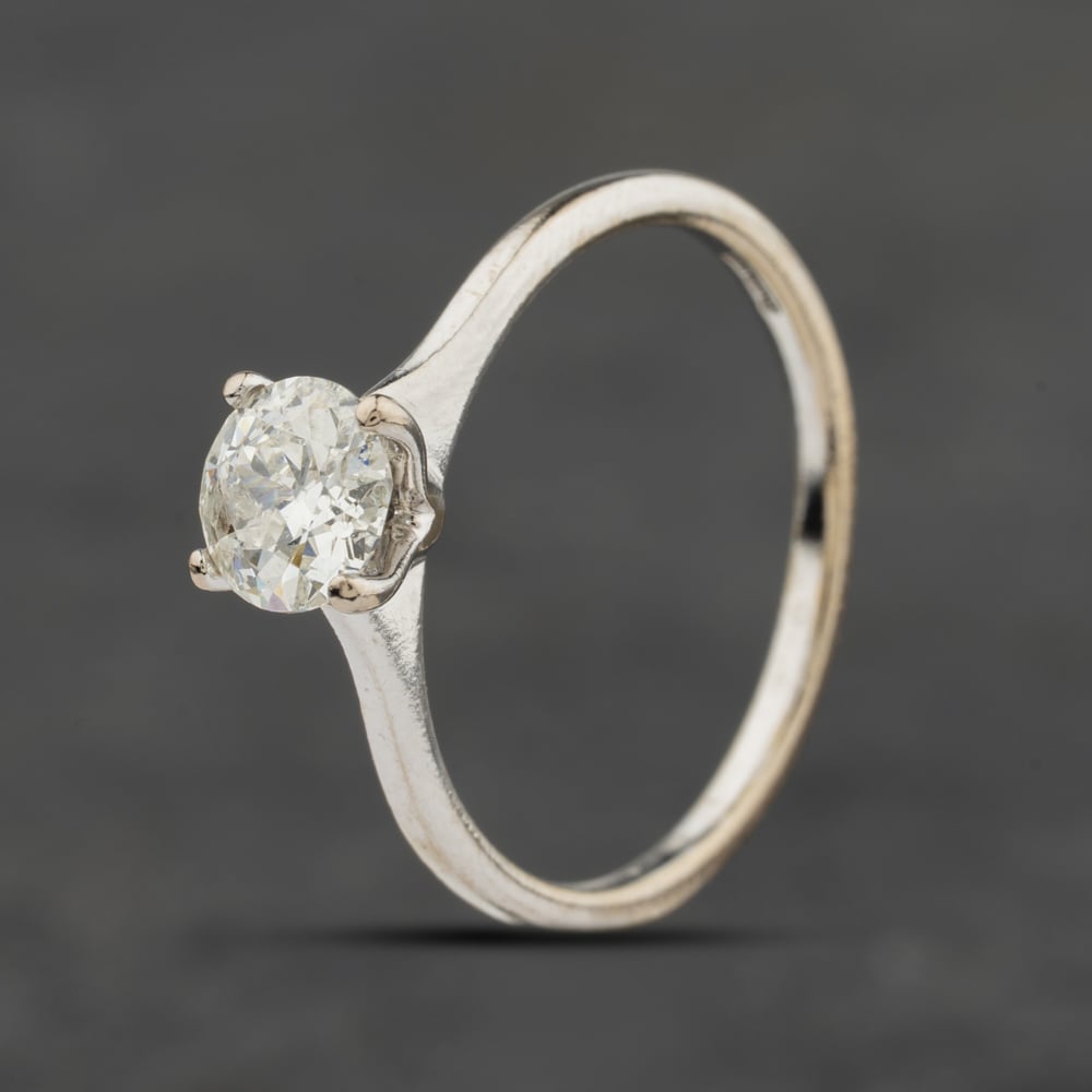 Second Hand 18ct White Gold Diamond Four Claw Solitaire Ring 41482530
