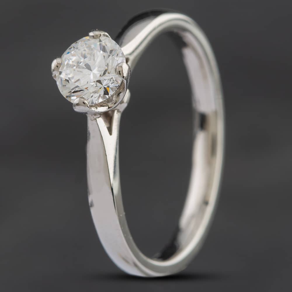 Second Hand Platinum 0.57ct Brilliant Cut Diamond Solitaire Ring 41482583