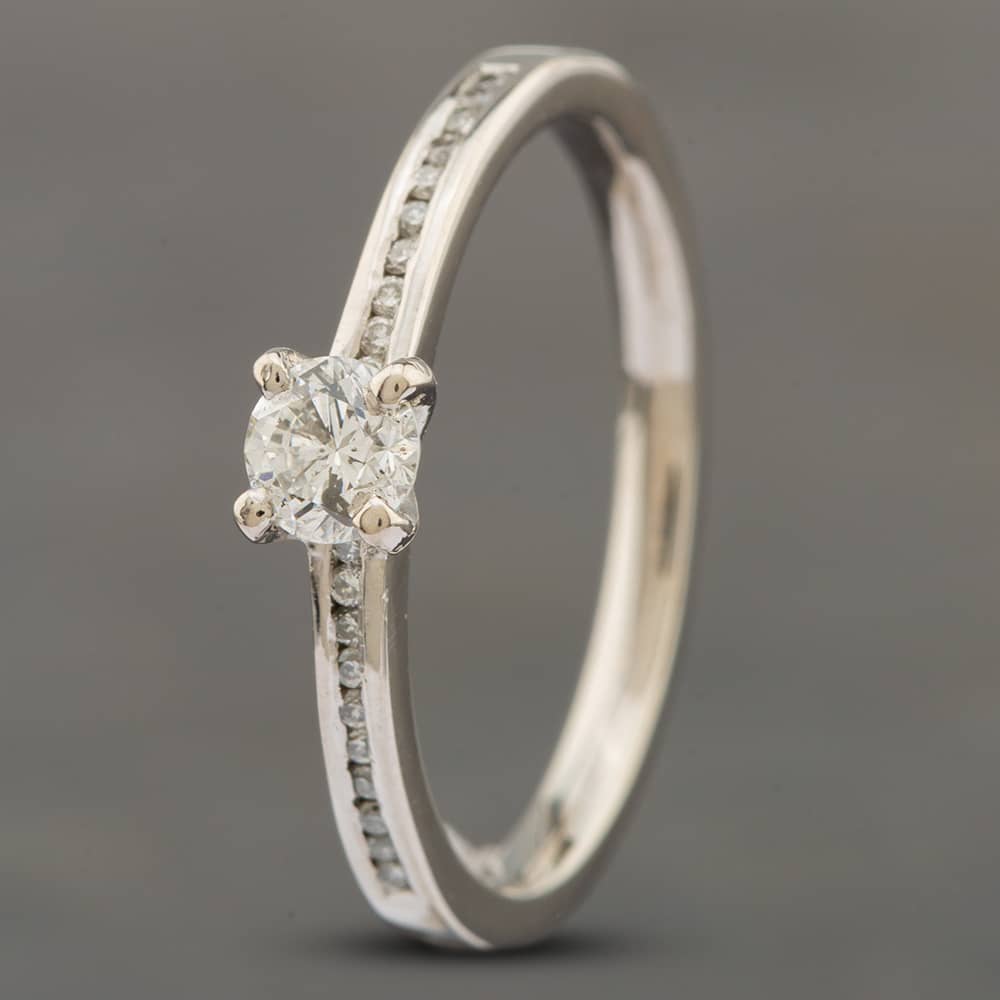 Second Hand Platinum 0.28ct Brilliant Cut Diamond Solitaire Ring 43121173