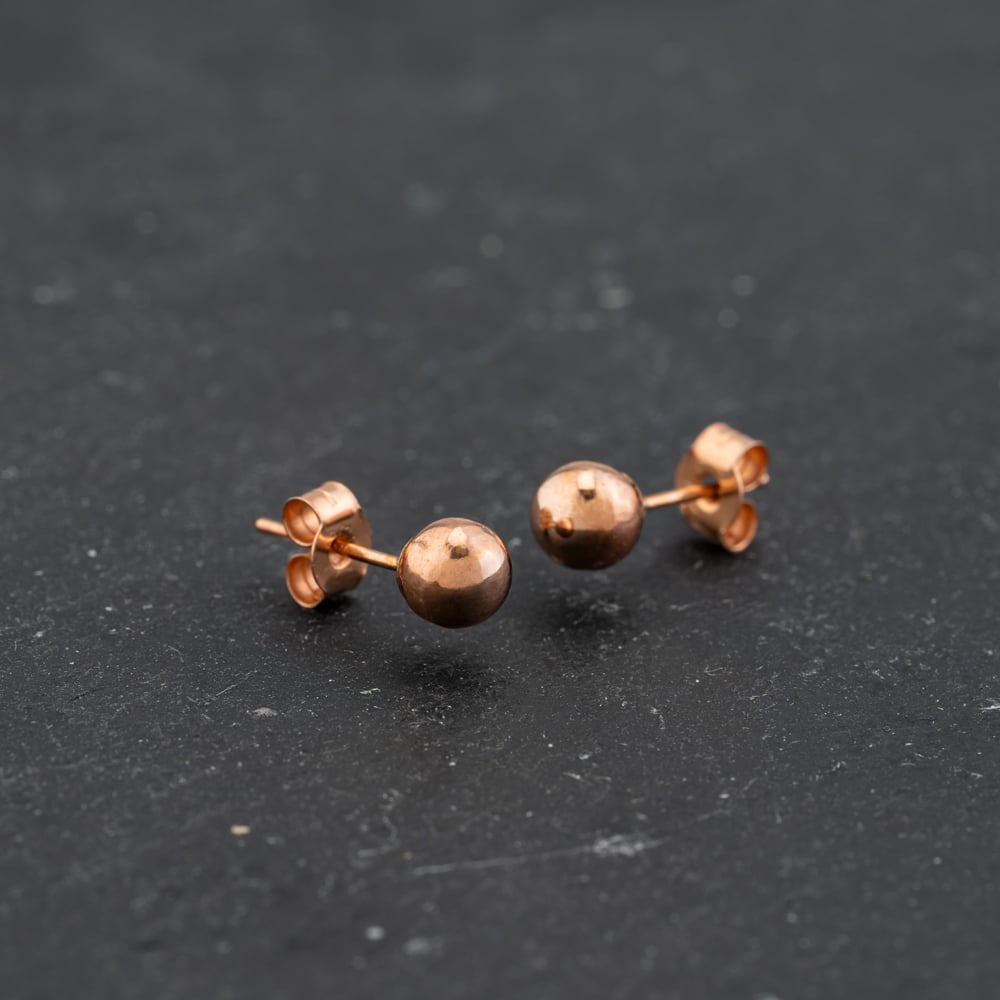 Second Hand Rose Gold 4.5mm Ball Stud Earrings 43171405