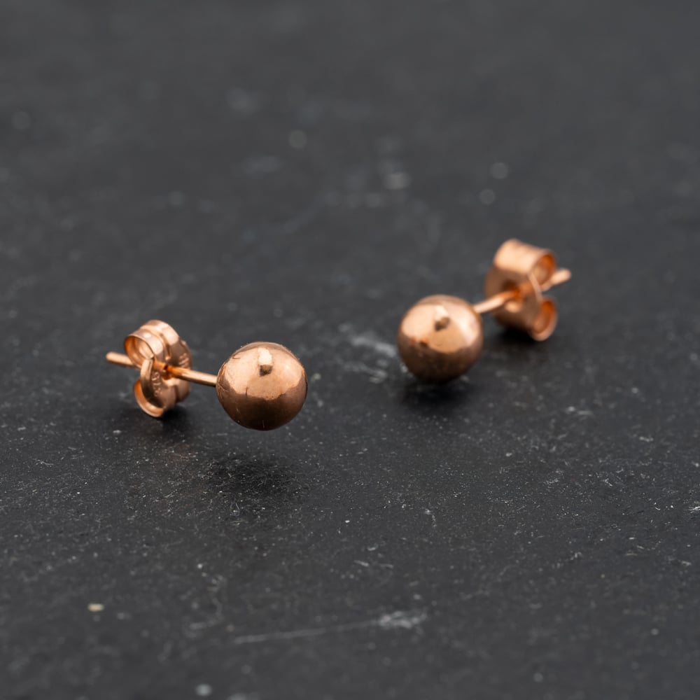 Second Hand Rose Gold 4.5mm Ball Stud Earrings 43171408