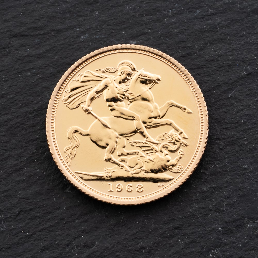 Second Hand Yellow Gold Elizabeth II 1968 Full Sovereign Coin 47021299