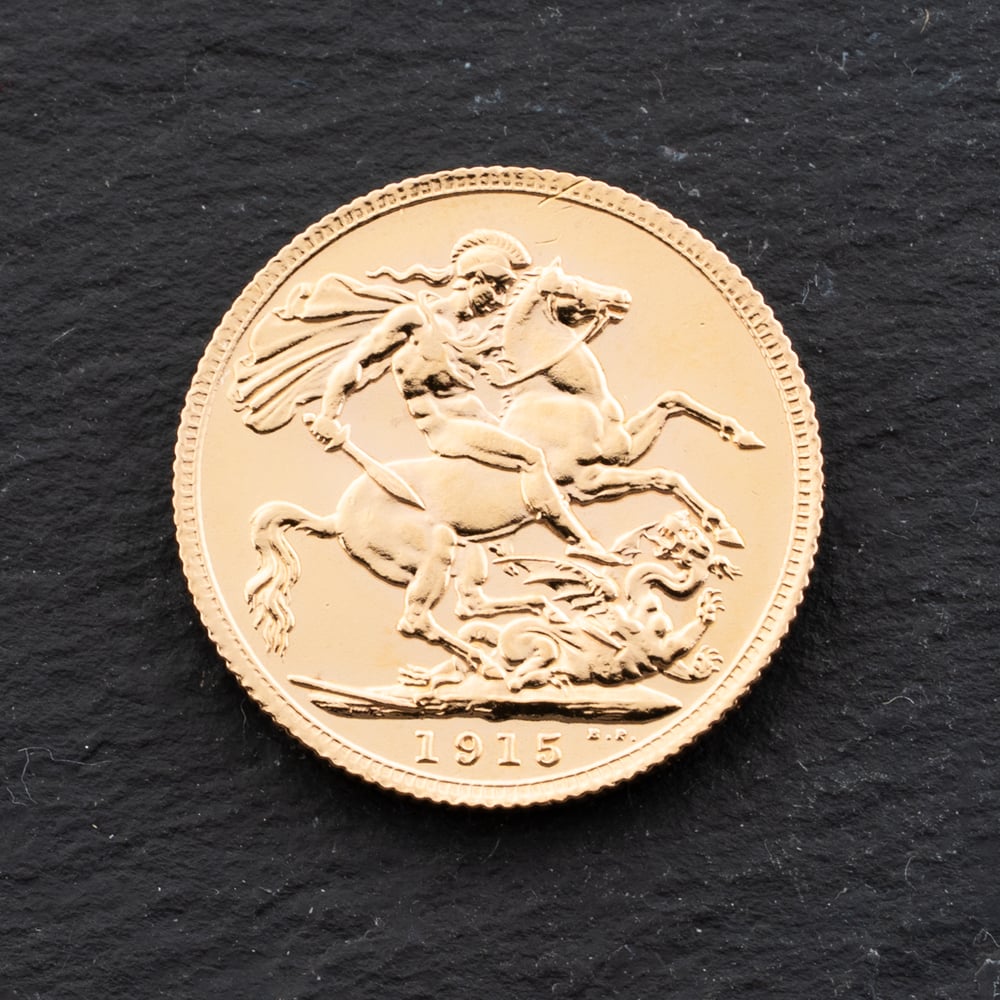 Second Hand Yellow Gold George V 1915 Full Sovereign Coin 47021302