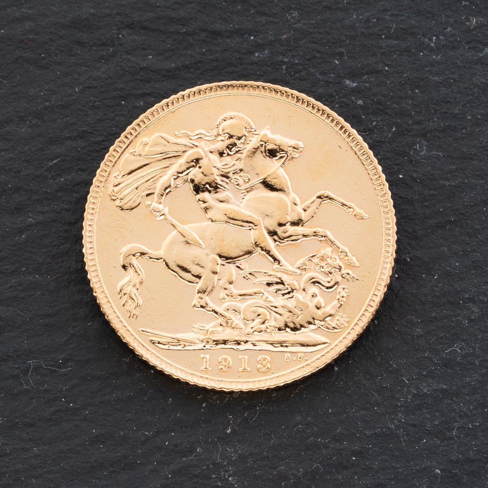 Second Hand Yellow Gold George V 1913 Full Sovereign Coin 47021305