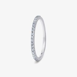 18ct White Gold 0.20ct Diamond Claw Set Eternity Ring RMW-150-050-020-18W