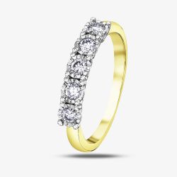 9ct Yellow Gold 0.33ct Diamond Half Eternity Ring 50M02YW/33-10 