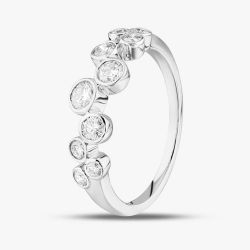 18ct White Gold 0.66ct Brilliant Cut Diamond Half Eternity Ring R24183GW18DD