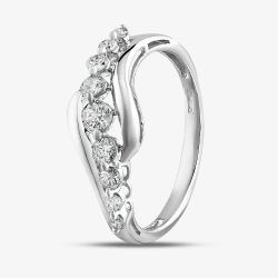 9ct White Gold 0.33ct Graduated Diamond Nine Stone Ring TH011732R