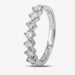 18ct White Gold Seven Stone Half Eternity Ring 18DR269/W