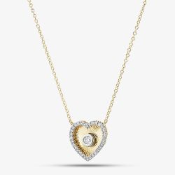 9ct Yellow Gold 0.20ct Diamond Heart Shaped Pendant THN48572-20SF (YG)