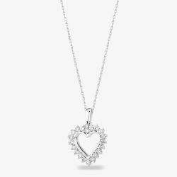 9ct White Gold 0.50ct Open Heart Pendant TH0121805