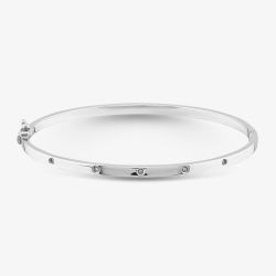 9ct Yellow Gold Five Diamond Bangle 9DBA101W