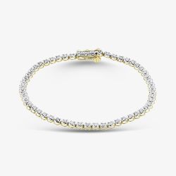 9ct Yellow Gold 1.00ct Round Cut Diamond Tennis Bracelet THB15917-100 (YG)