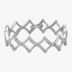 9ct White Gold 5.00ct Diamond Fancy Open Bracelet BR853W/500-10