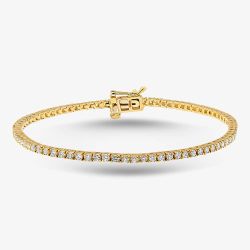  9ct Yellow Gold 2.00ct Diamond Tennis Bracelet BR977/2-9