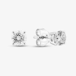 9ct White Gold 0.75ct Round Cut Diamond Stud Earrings THE2534-75 (WG)
