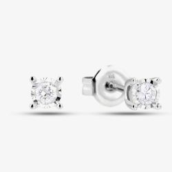 9ct White Gold Diamond 0.10ct Stud Earrings TH0123335
