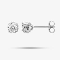 9ct White Gold 0.50ct Four Claw Diamond Stud Earrings TH0123554