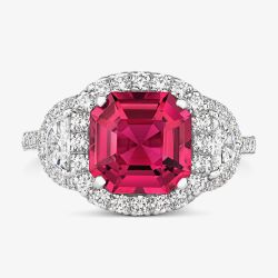 Tivon Platinum 2.93ct Pink Tourmaline & Diamond Cocktails & Champers Ring RWP-1703-PT