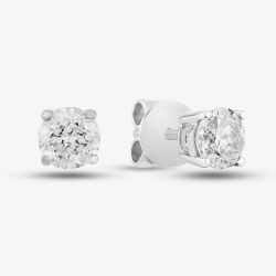 18ct White Gold 1.00ct Four Claw Diamond Stud Earrings TH0132528
