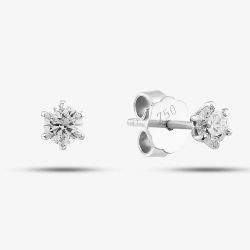  18ct White Gold 0.51ct Brilliant Cut Diamond Stud Earrings 04-80-032/24-01-628/629