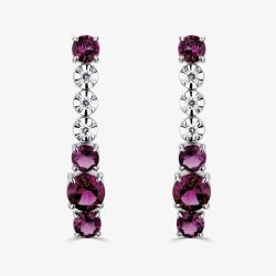 18ct White Gold Ruby & Diamond Fancy Dropper Earrings HSE1062(RU)PR