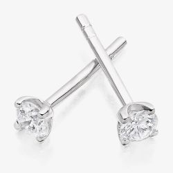 18ct White Gold 0.30ct Round Brilliant Cut Diamond Stud Earrings EE337
