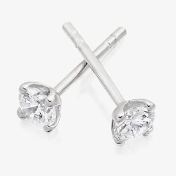 18ct White Gold 0.40ct Round Brilliant Cut Diamond Stud Earrings EE338