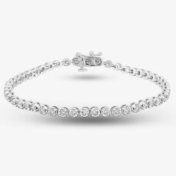 18ct White Gold 3.00ct Diamond Tennis Bracelet TH0133092