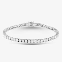 18ct White Gold 5.53ct Brilliant Cut Diamond Tennis Bracelet BHOJX