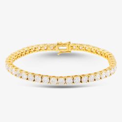 18ct Yellow Gold 11.84ct Brilliant Cut Diamond Tennis Bracelet BFZGJ