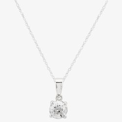 18ct White Gold 0.75ct Diamond Solitaire Pendant TH0134795