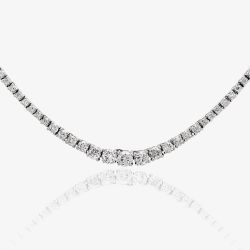 18ct White Gold 5.00ct Diamond Graduating Necklace TH0134810