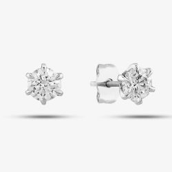  Platinum 1.00ct Brilliant Cut Diamond Stud Earrings ERG1108(5.0)
