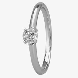 Mastercut Simplicity Four Claw 18ct White Gold 0.30ct Diamond Solitaire Ring C5RG001 030W