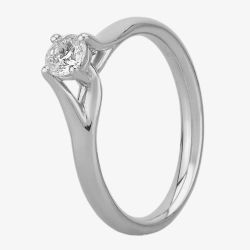 Mastercut Moondance Platinum 0.25ct Four Claw Diamond Solitaire Ring C14RG001 025P