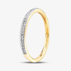 9ct Yellow Gold 0.08ct Diamond Half Eternity Ring TH014803R