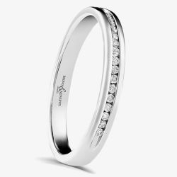 Brown & Newirth Elegance 14ct White Gold 0.07ct Diamond Half Eternity Ring ETT291 14W LDS