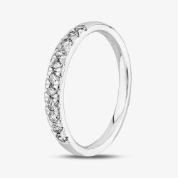 9ct White Gold 0.33ct Diamond Pavé Set Half Eternity Ring TH014832R